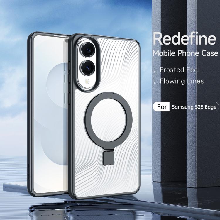 DUXDUCIS SAMSUNG S25 EDGE WITH MAGNETIC STAND AIMO MAG CASE BLACK AIMO-0323 thumbnail 6