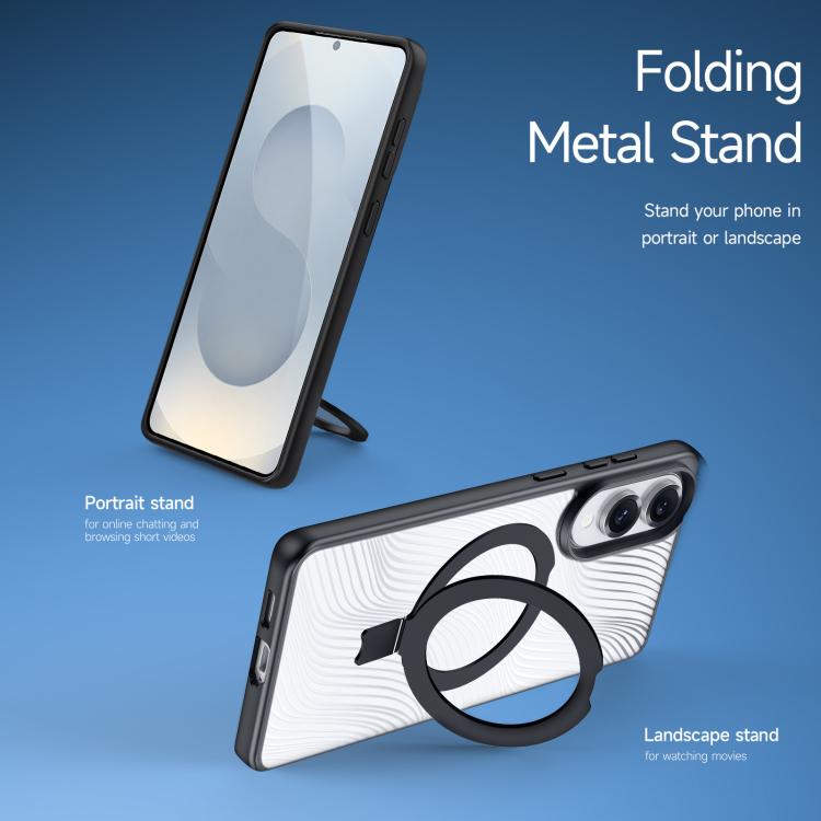 DUXDUCIS SAMSUNG S25 EDGE WITH MAGNETIC STAND AIMO MAG CASE BLACK AIMO-0323 thumbnail 5