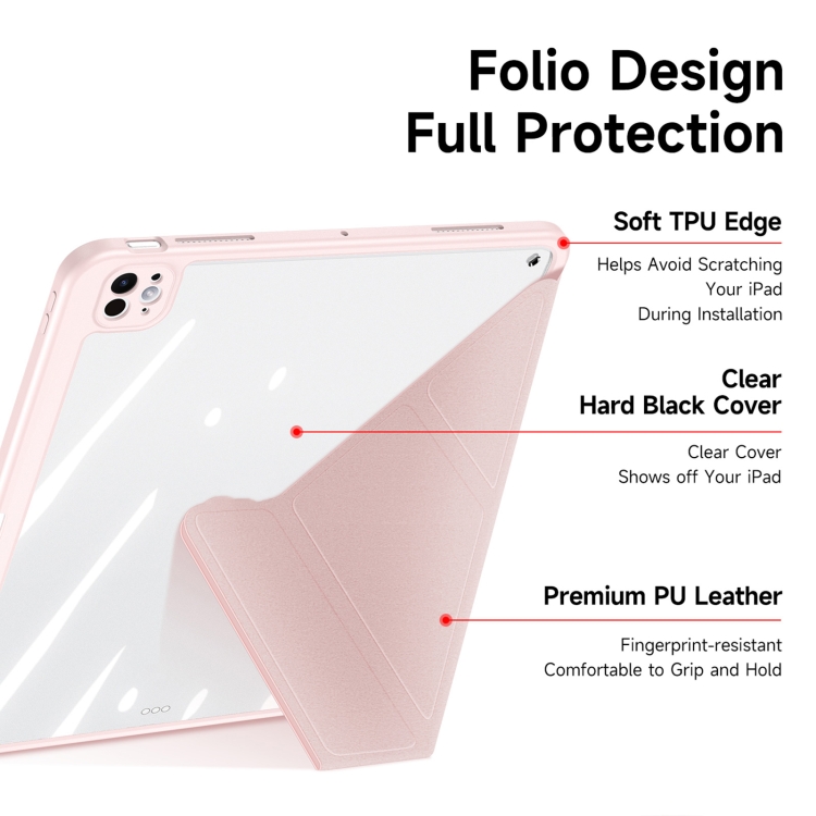 DUXDUCIS IPAD PRO 11 INCH MAGI SERIES (2024) CASE PINK MAGI0049 thumbnail 3