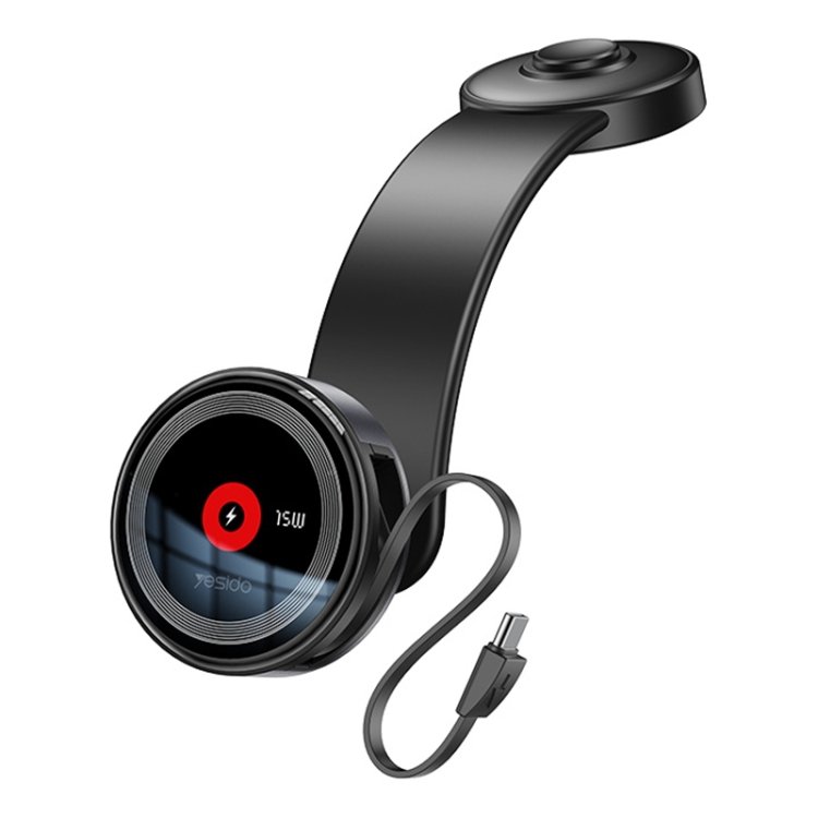 YESIDO ADJUSTABLE 15W MAGNETIC WIRELESS CHARGING BLACK C314