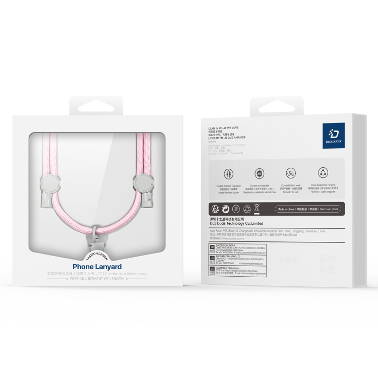 DUXDUCIS PLAZ SERIES CROSSBODY PHONE LANYARD LIGHT PINK PLAZ0001 thumbnail 7