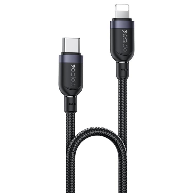 YESIDO 27W USB-C TO LIGHTNING CABLE 1.2M BLACK CA189 thumbnail 2