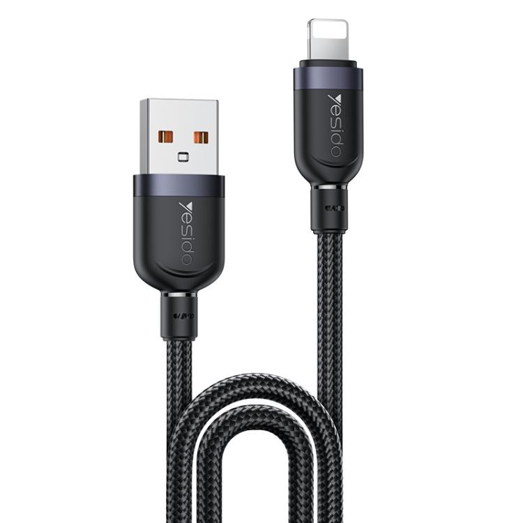 YESIDO 12W USB-A TO LIGHTNING CABLE 2M BLACK CA133L
