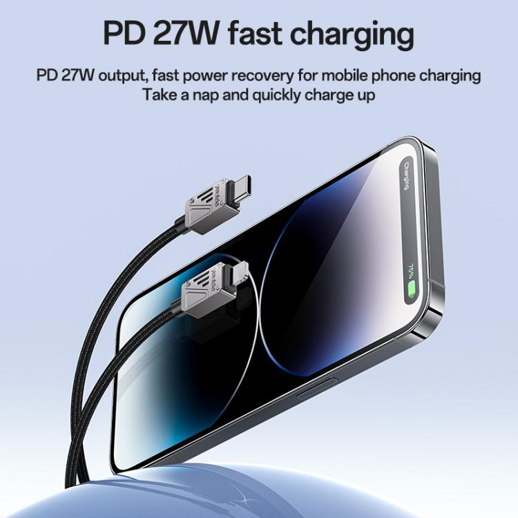 YESIDO 27W USB-C TO LIGHTNING CABLE 1.2M BLACK CA195 thumbnail 9