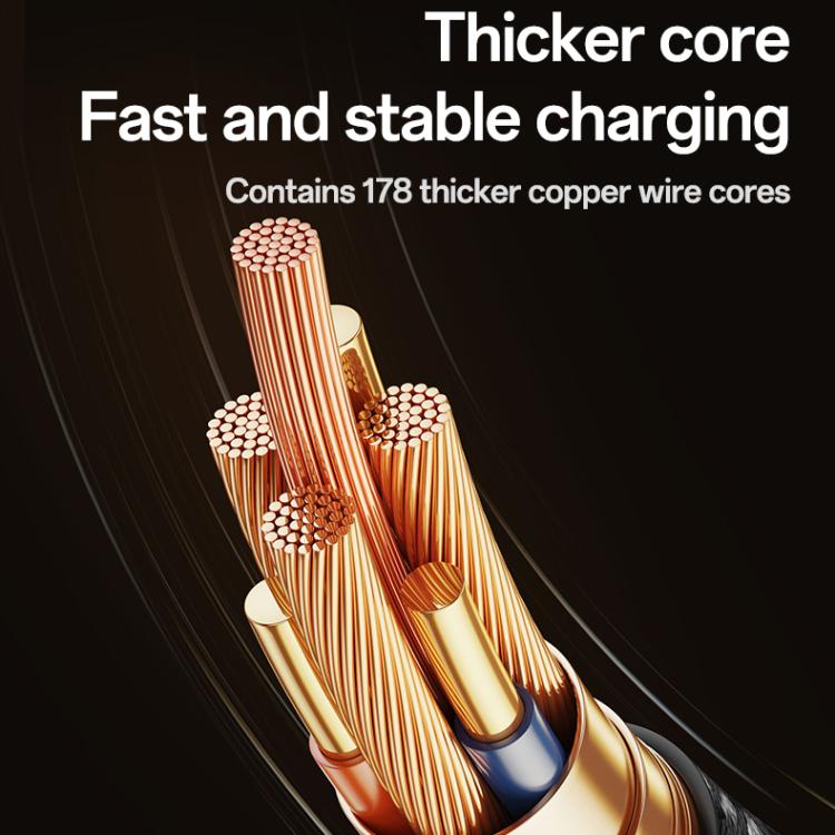 YESIDO 2 IN 1 TYPE C TO LIGHTNING AND TYPE C CABLE BLACK CA90 thumbnail 5