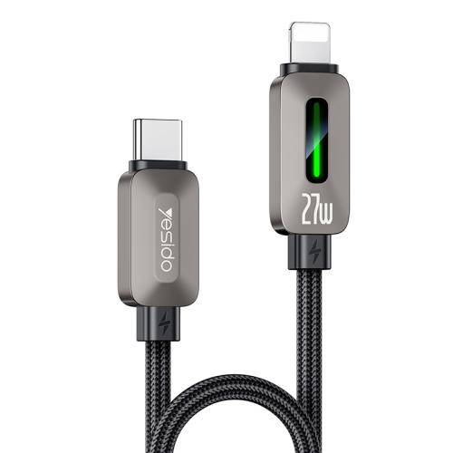 YESIDO PD FAST CABLE  27W TYPE C TO LIGHTNING GREY CA199