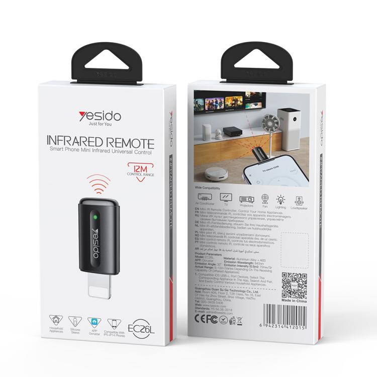 YESIDO INFRARED REMOTE CONTROL LIGHTNING BLACK EC26L thumbnail 10