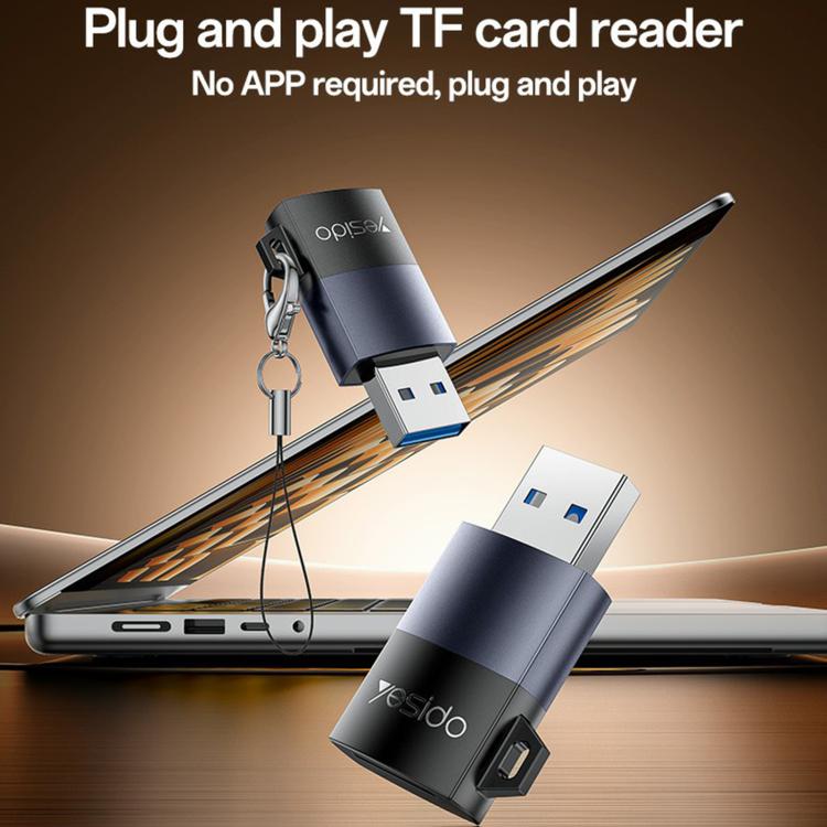 YESIDO USB A TO TF CARD READER BLACK GS36 thumbnail 8