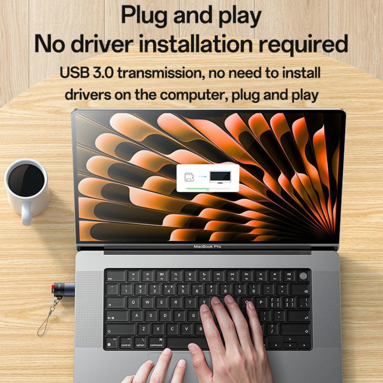 YESIDO USB A TO TF CARD READER BLACK GS36 thumbnail 5