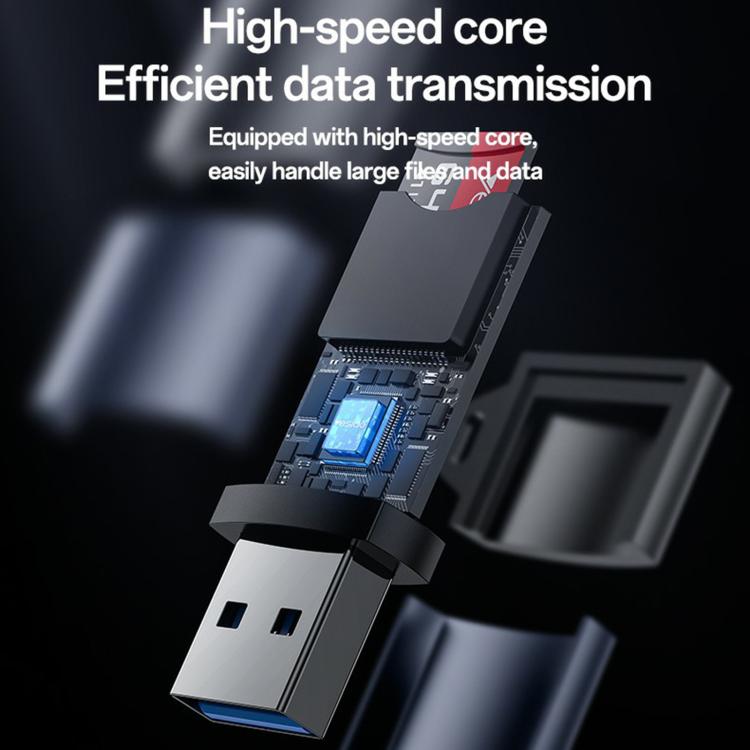 YESIDO USB A TO TF CARD READER BLACK GS36 thumbnail 2