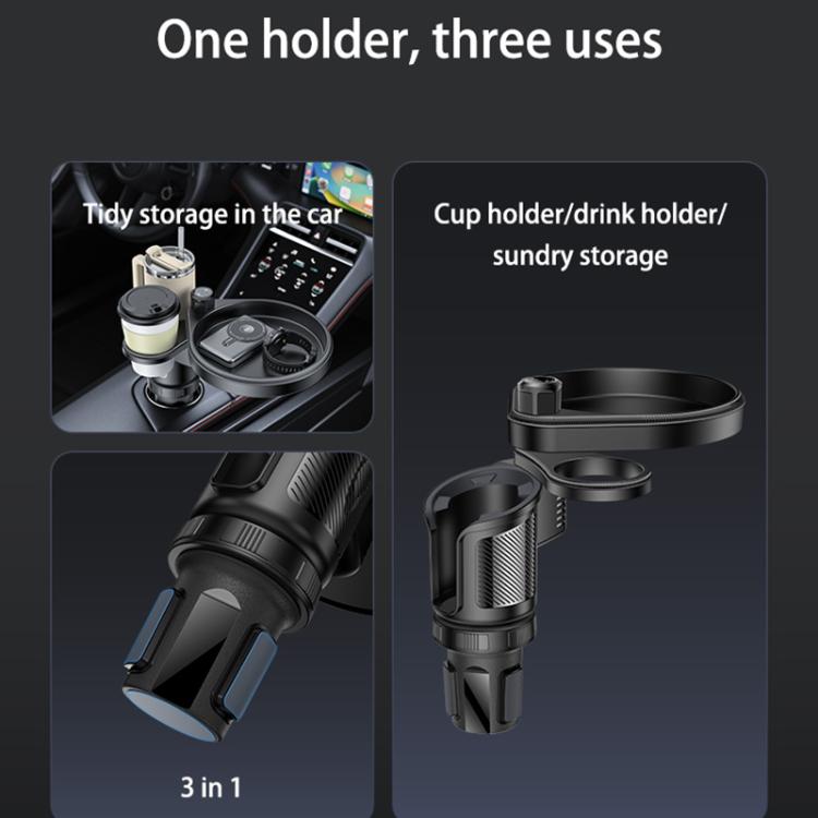 YESIDO 3 IN 1 CAR CUP PHONE HOLDER BLACK C180 thumbnail 3