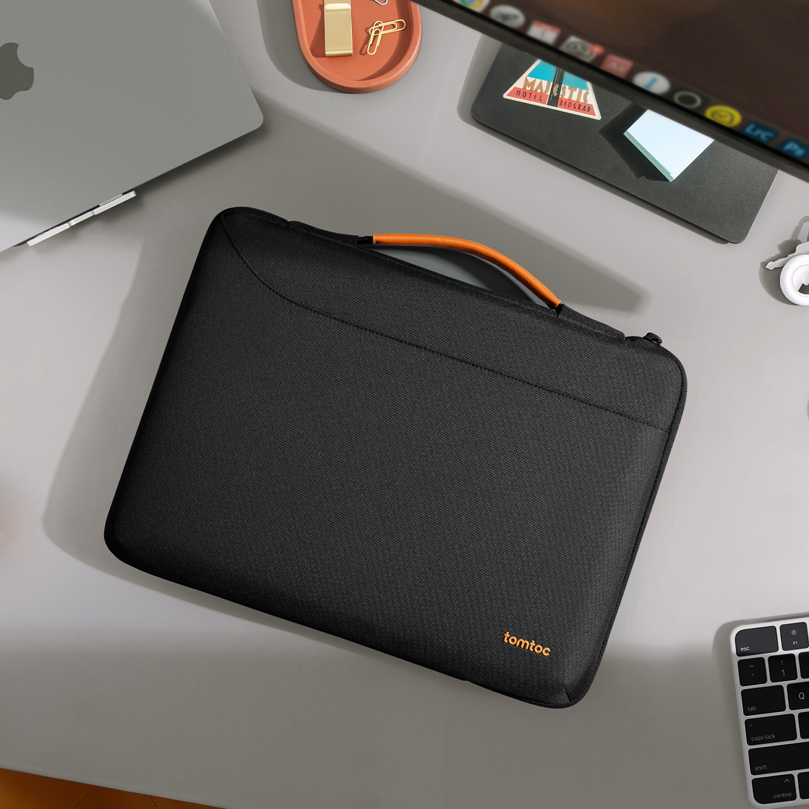 TOMTOC DEFENDER A22 13 INCH LAPTOP BRIEFCASE BLACK A22C2D5 thumbnail 8