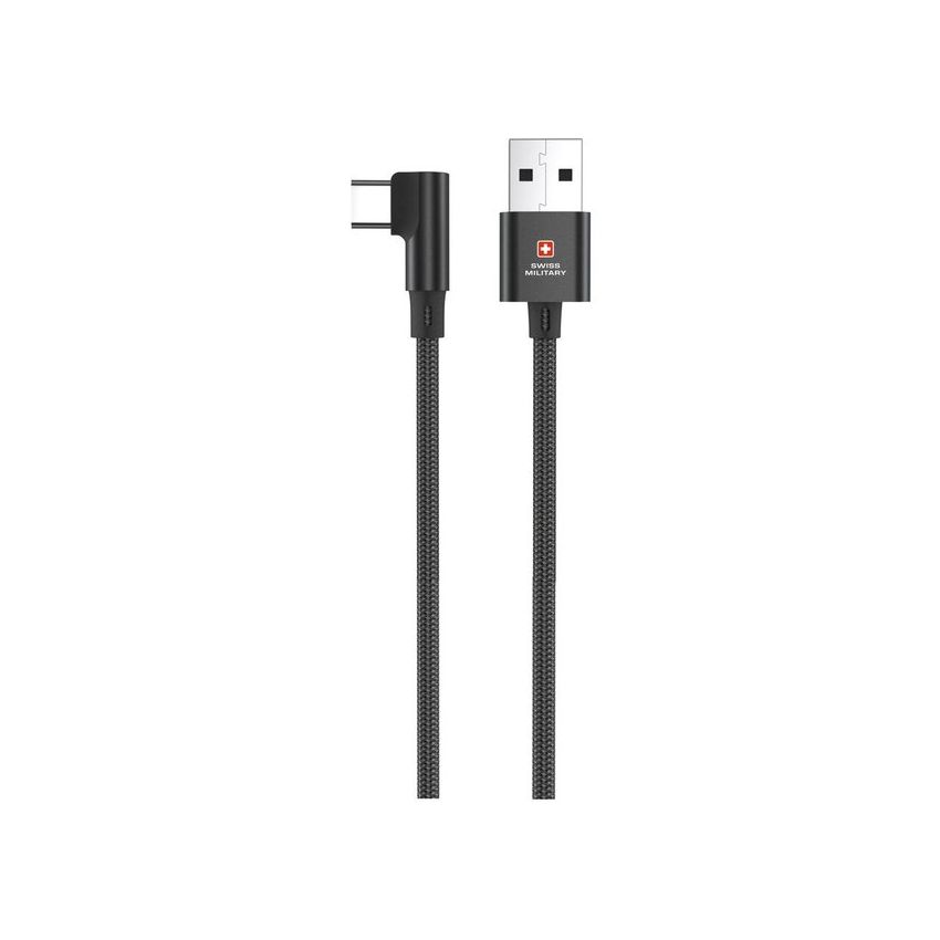 SWISS MILITARY USB-C TO USB-C 60W CABLE 1.2M BLACK CB-AC60W-BLK