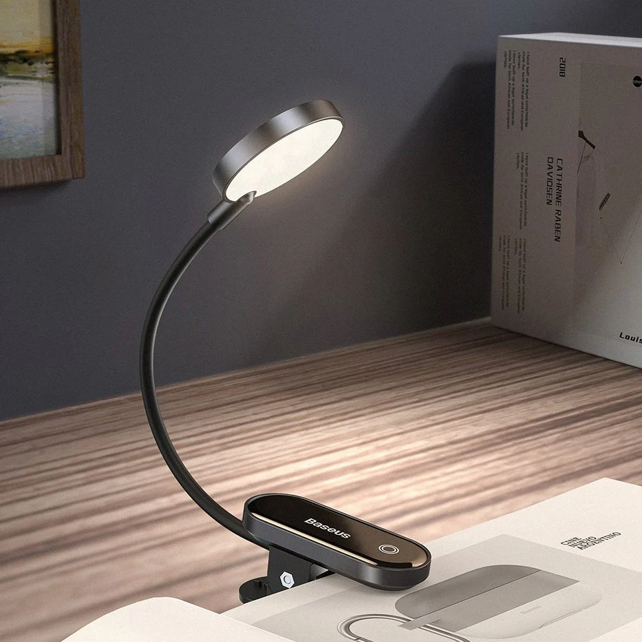 BASEUS COMFORT READING MINI CLIP LAMP DARK GREY DGRAD-0G-GY thumbnail 4