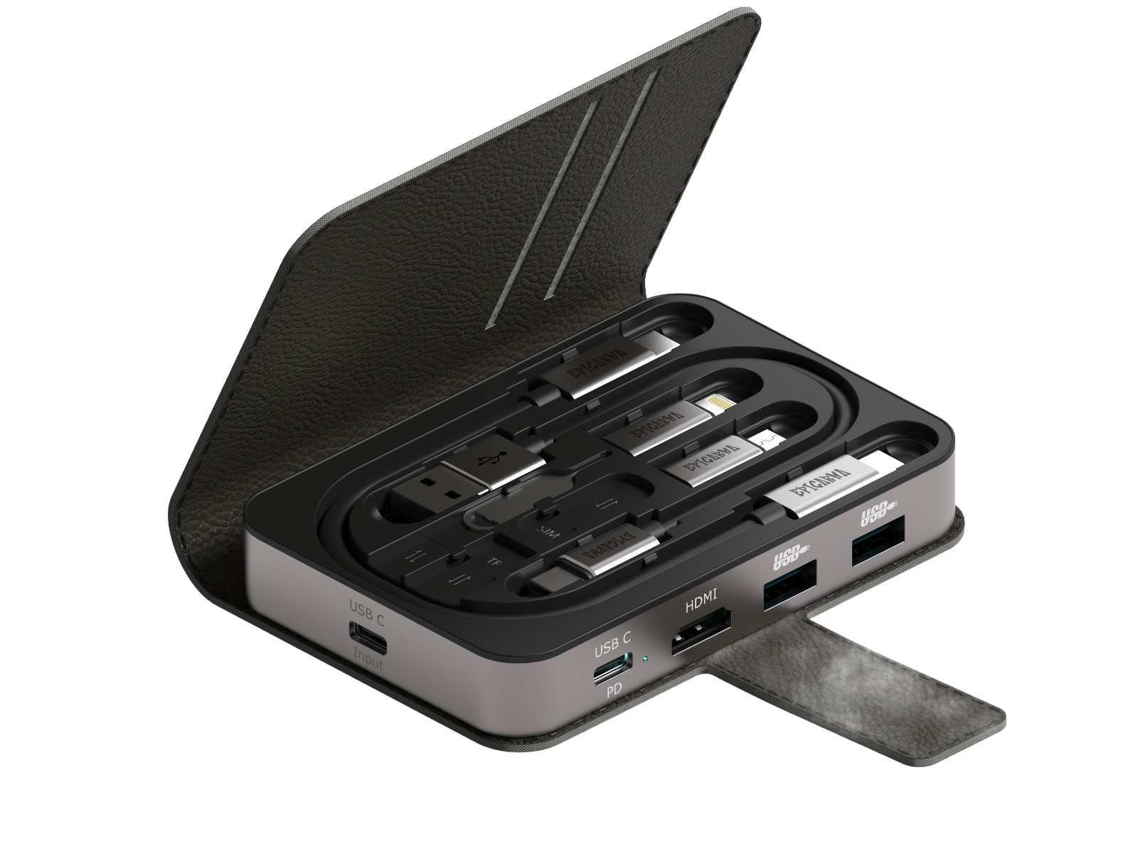 EPICARMA MULTI-FUNCTIONAL USB-C HUB & CABLE KIT BLACK EA-HUBC-BK