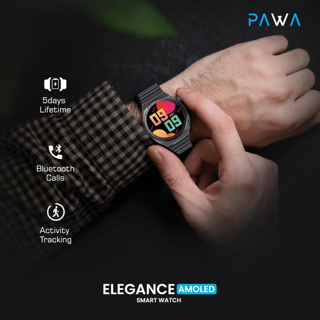 PAWA SMART WATCH ELEGANCE AMOLED BLACK PW-SWE143T2-BK thumbnail 3