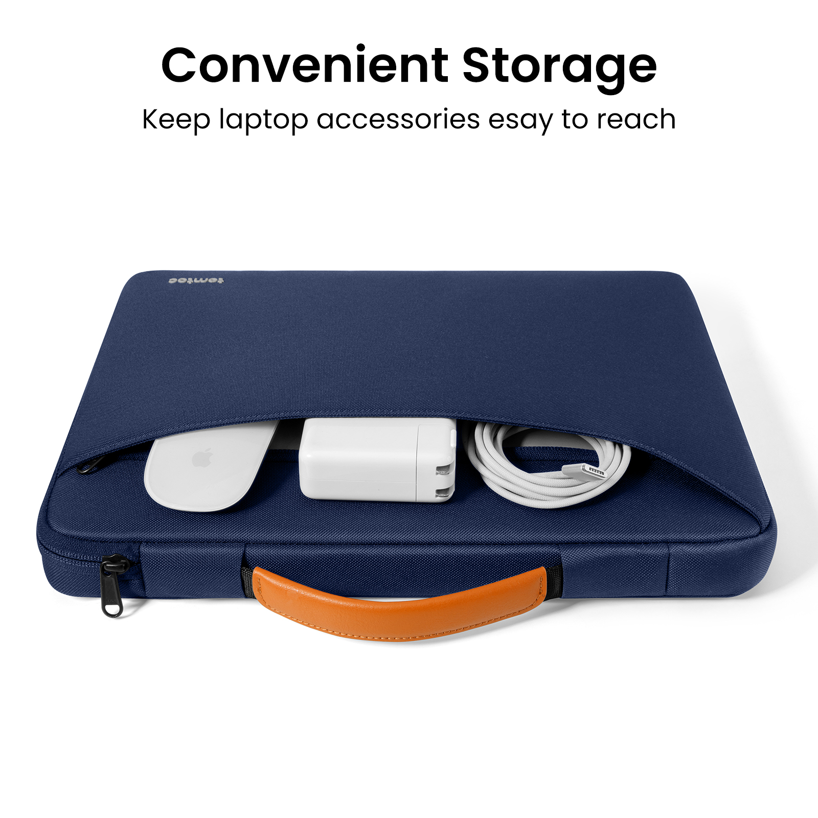 TOMTOC DEFENDER A22 14 INCH LAPTOP BRIEFCASE NAVY BLUE A22D2B1 thumbnail 4