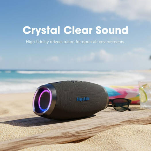 BLUPEBBLE THUNDERSPARK PORTABLE WIRELESS SPEAKER BLACK BP-TNDRSPRK-BK thumbnail 6