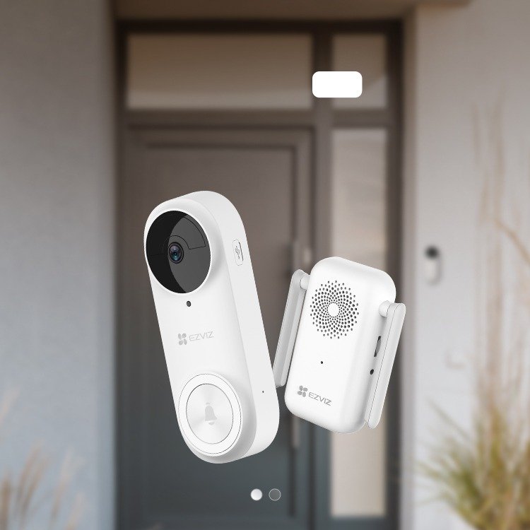 EZVIZ Battery-Powered Video Doorbell DB2 Pro 2K+: Keep Your Home Secure with Advanced Video Monitoring thumbnail 3