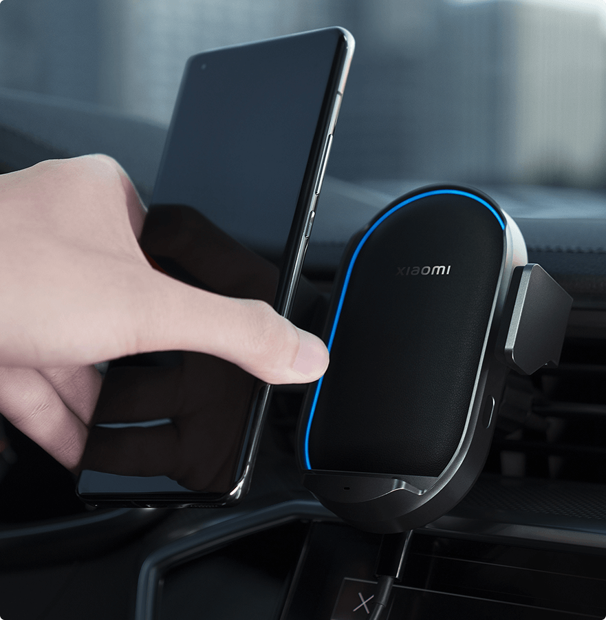 Mi Xiaomi 50W Wireless Car Charger - Fast Charging in Black thumbnail 4