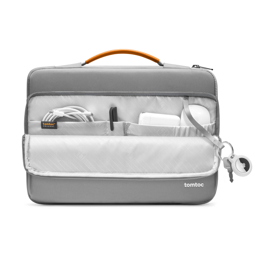 TOMTOC DEFENDER A14 14 INCH LAPTOP BRIEFCASE GRAY A14D3G4 thumbnail 3
