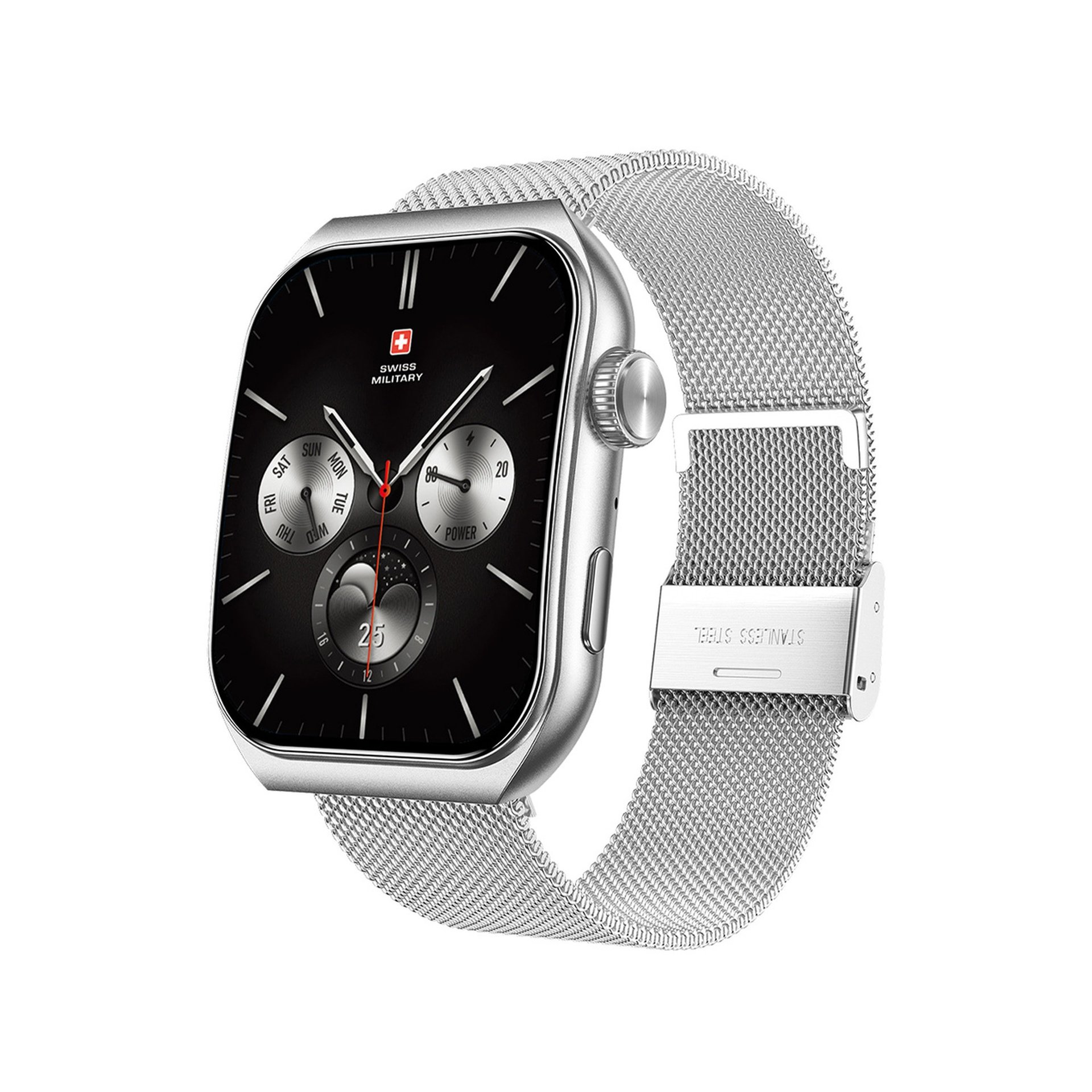 SWISS MILITARY ALPS 3 SMART WATCH SILVER thumbnail 2