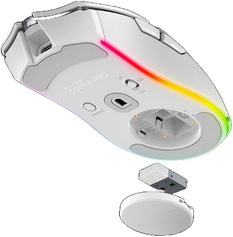 Razer Cobra Pro Wireless Gaming Mouse (White Edition, RZ01-04660200-R3G1) - High-Performance Precision and Customization thumbnail 3