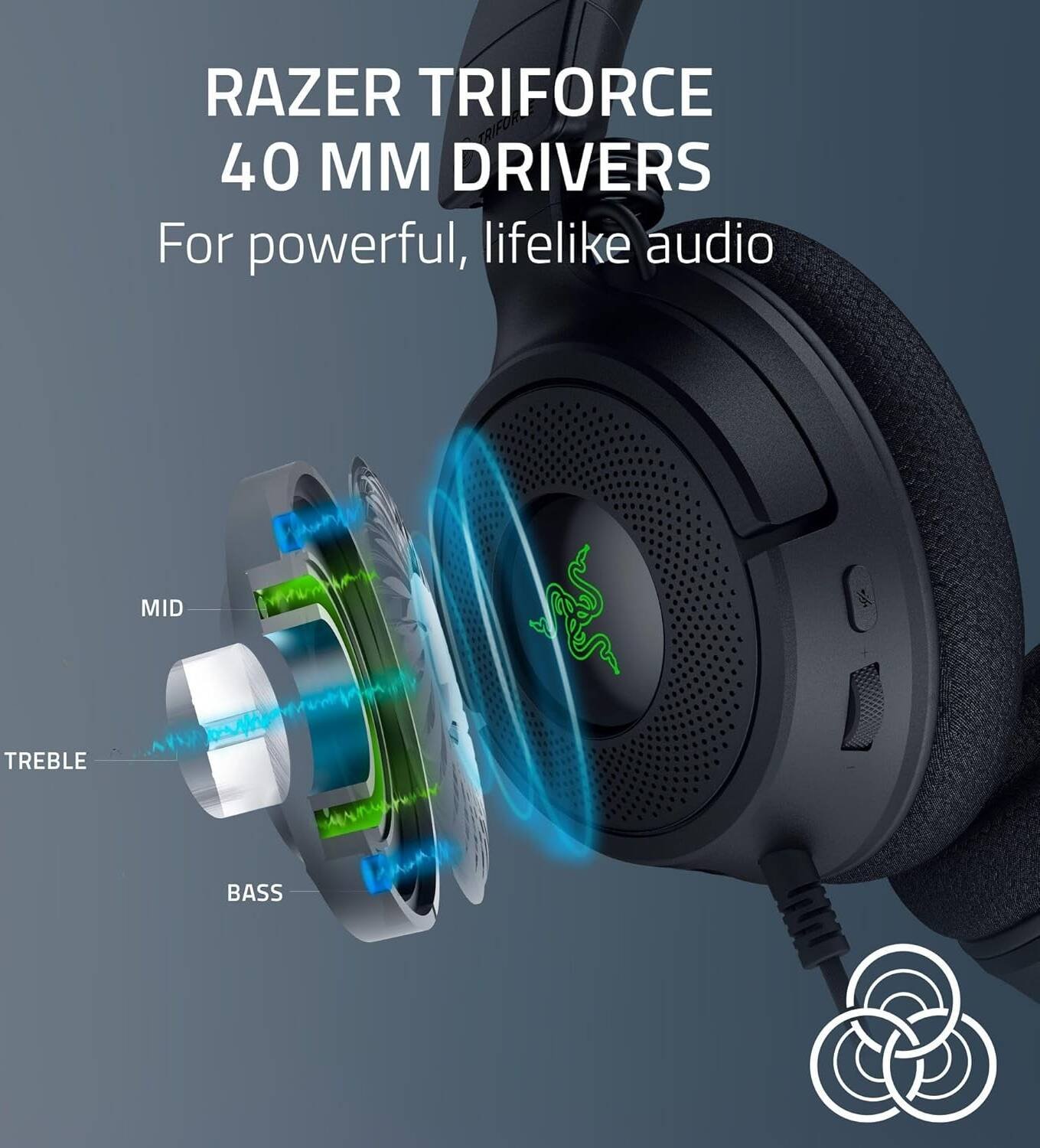 Razer Kraken V4 X Wired Gaming Headset (Black, RZ04-05180100-R3M1) - Comfort and Clear Audio for Gamers thumbnail 7