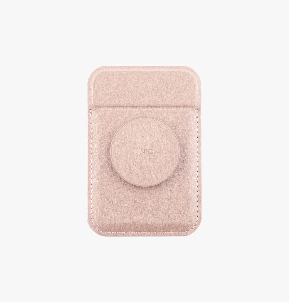 UNIQ FLIXA MAGNETIC CARD HOLDER AND POP OUT GRIP STAND BLUSH PINK