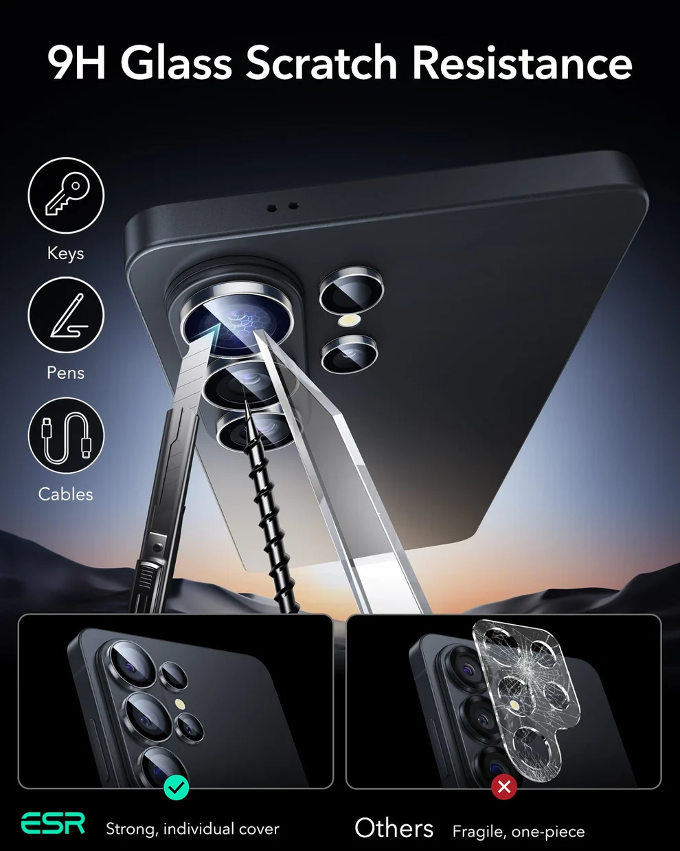 ESR CYBER TOUGH MAGNETIC CASE (STASH STAND) COMPATIBLE WITH S26 ULTRA BLACK thumbnail 15