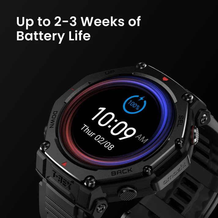 AMAZFIT T-REX 3 PRO 44MM SMART WATCH TACTICAL BLACK A2549 thumbnail 5