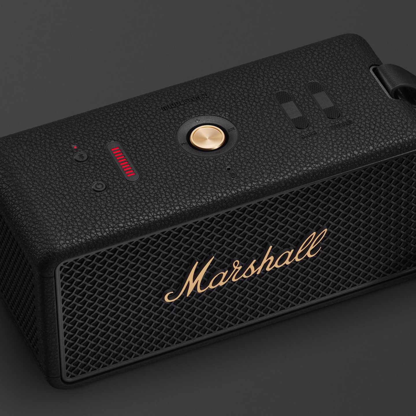 MARSHAL MIDDLETON II PORTABLE BLUETOOTH SPEAKER BLACK AND BRASS MIDDLETON2-BK-BRS thumbnail 9