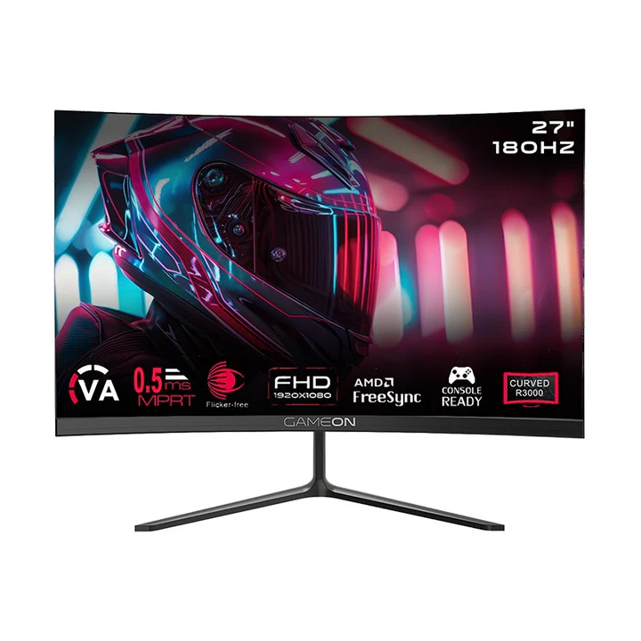 GAMEON 27 INCH FHD 180HZ 0.5MS VA PANEL CURVED GAMING MONITOR GOC27F180VA