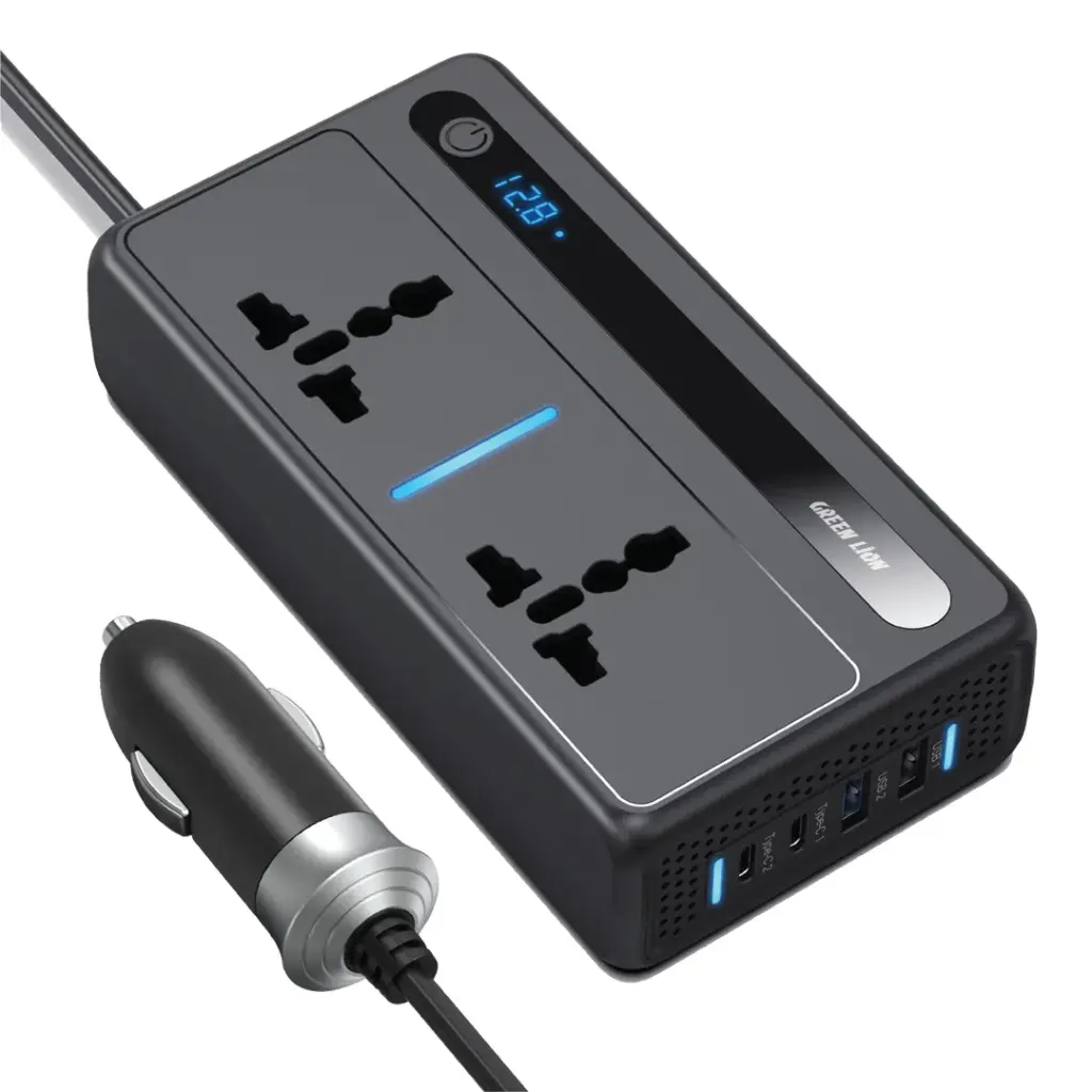GREEN LION GC-250 CAR INVERTER 200W PD 36W BLACK GN200WCRINVBK