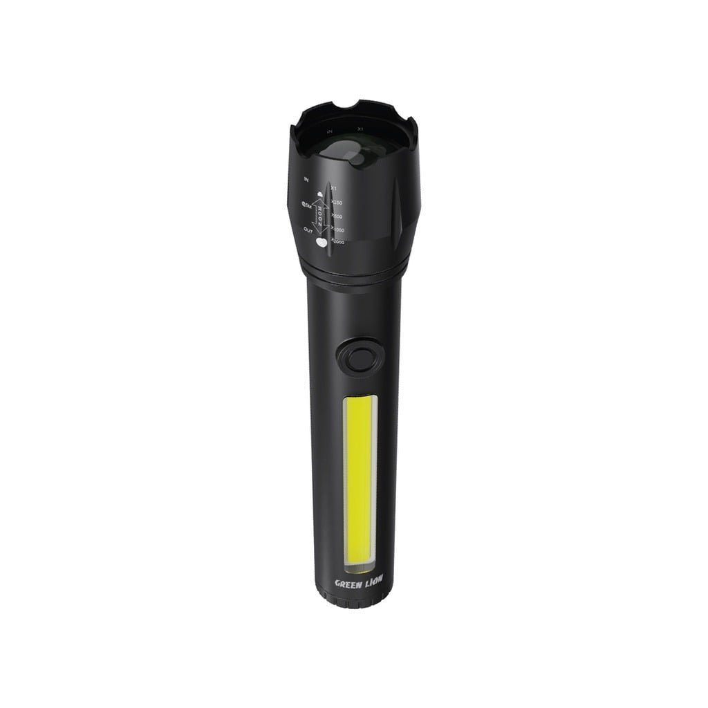 GREEN LION 2 IN 1 ADJUSTABLE TORCH BLACK