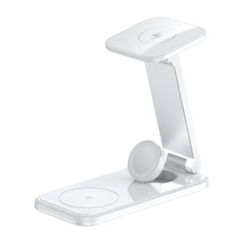 GREEN 3 IN 1 FOLDABLE WIRELESS CHARGER WHITE GN3IN1MGWCWH