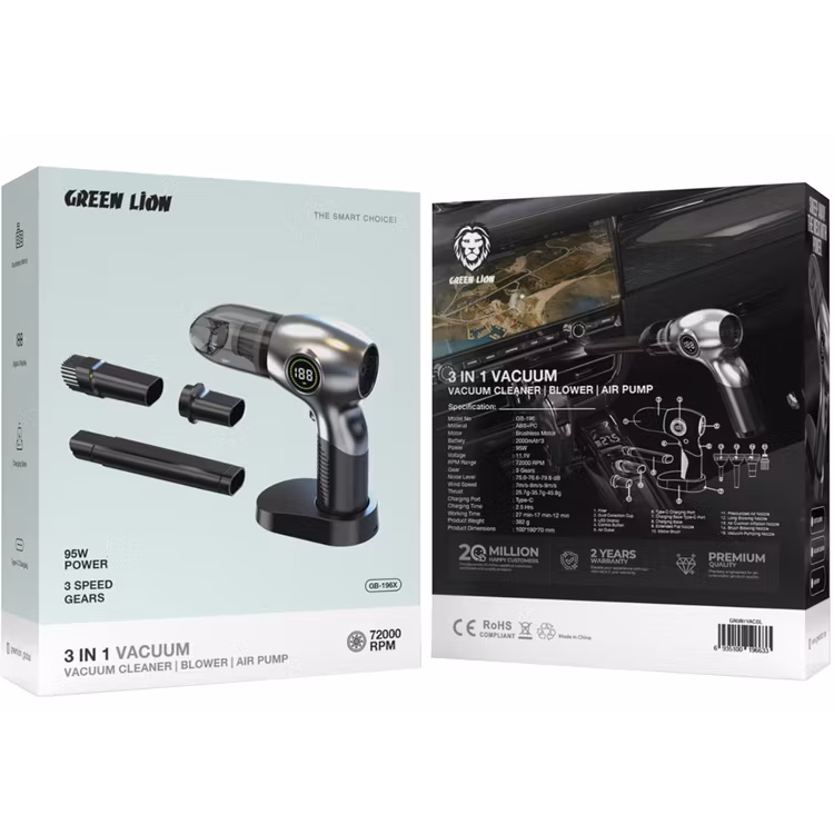 GREEN LION 3 IN 1 VACUUM BLOWER SILVER GN3N1VACSL thumbnail 2