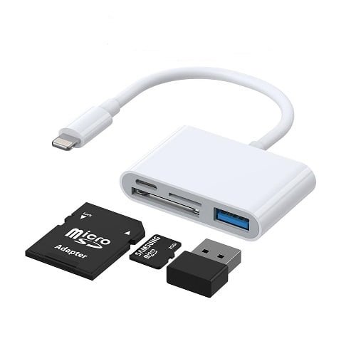 GREEN 4 IN 1 OTG ADAPTER GN4IN1ADLGWH