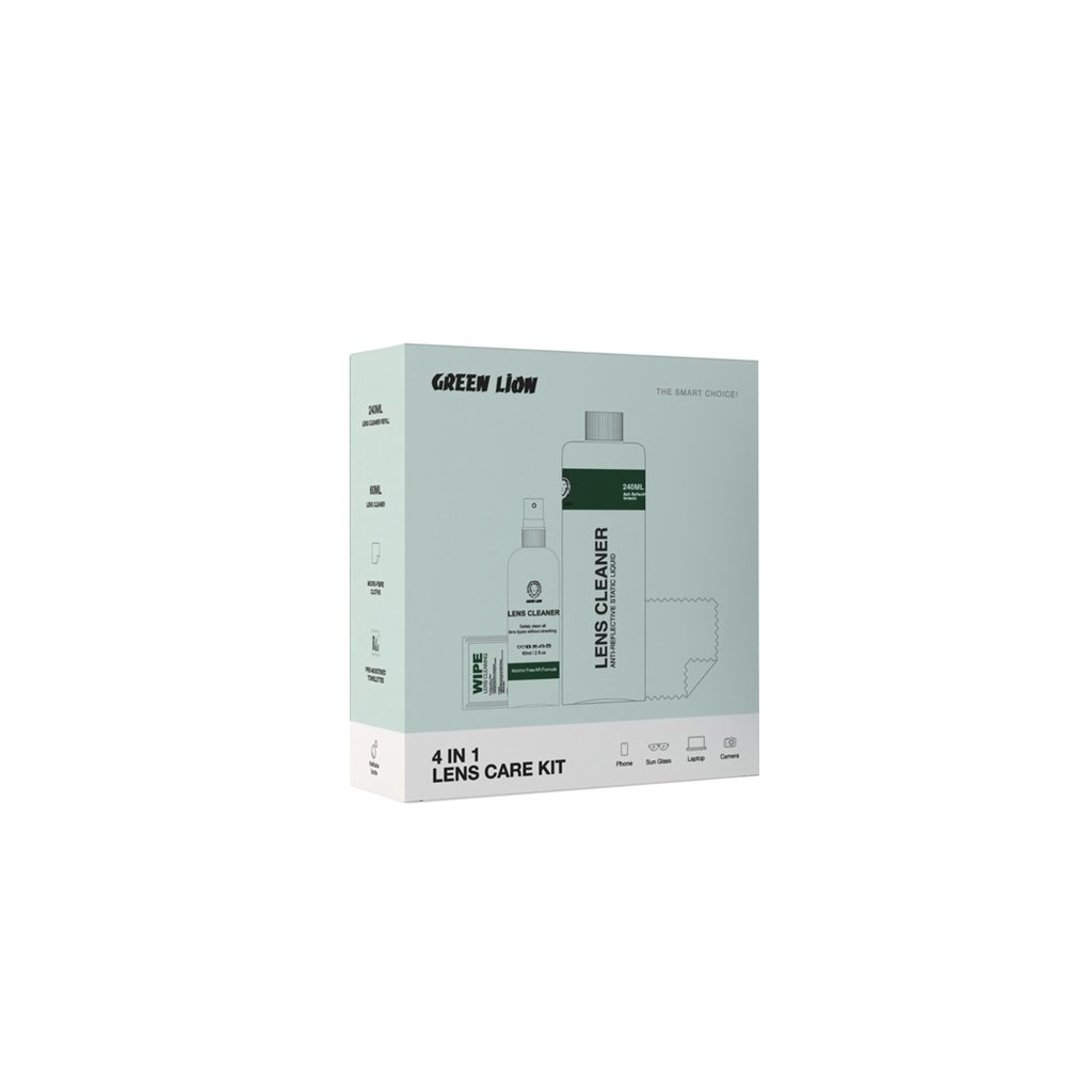 GREEN LION 4 IN 1 LENS CARE KIT CLEAR GN4IN1CKCL