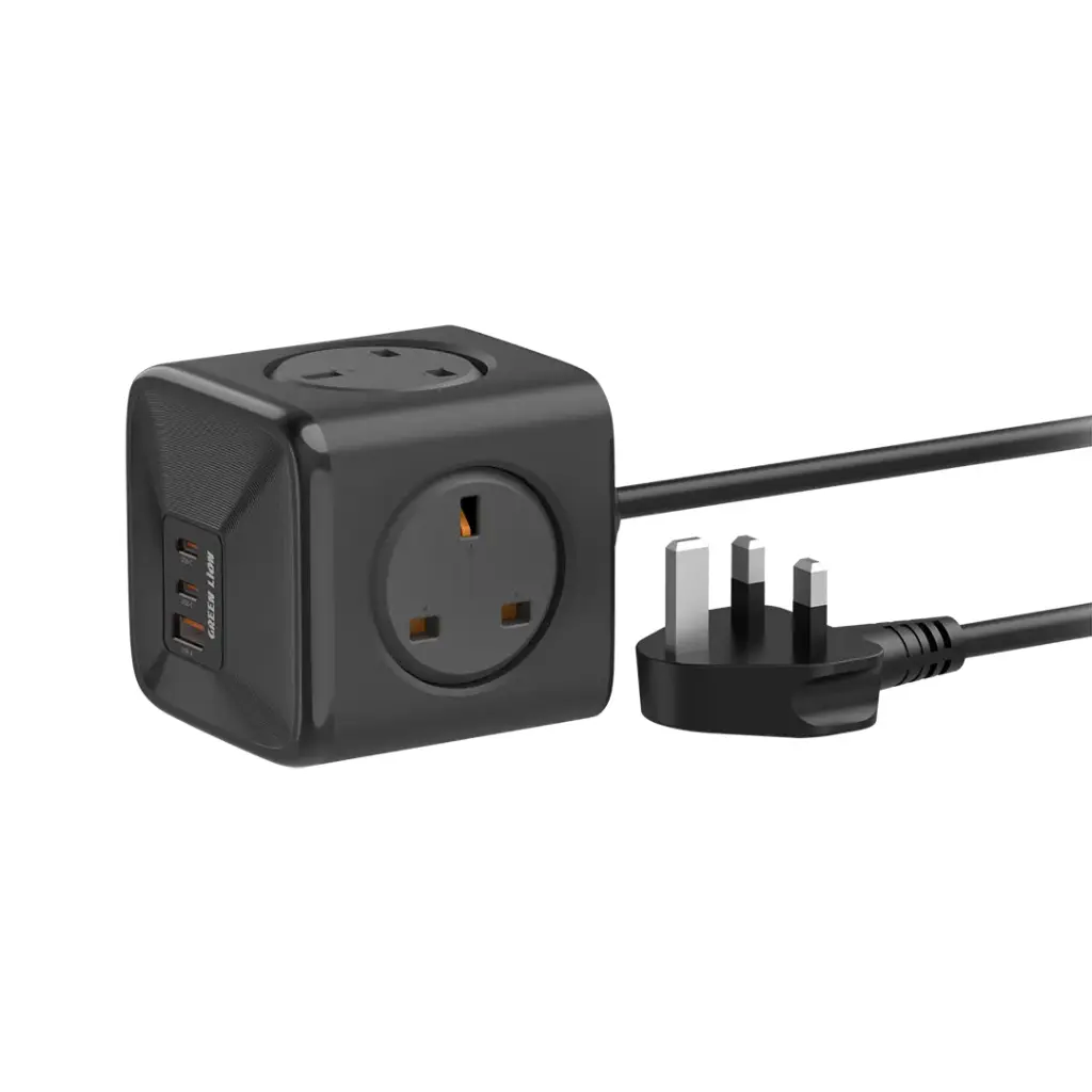 GREEN LION 7 IN 1 COMPACT 33W PPS POWER SOCKET BLACK GN7N133WPSBK
