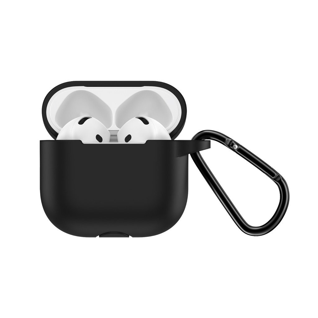 GREEN LION AIRPODS 4 BERLIN SERIES SILICONE CASE BLACK GNBRLARPD4BK