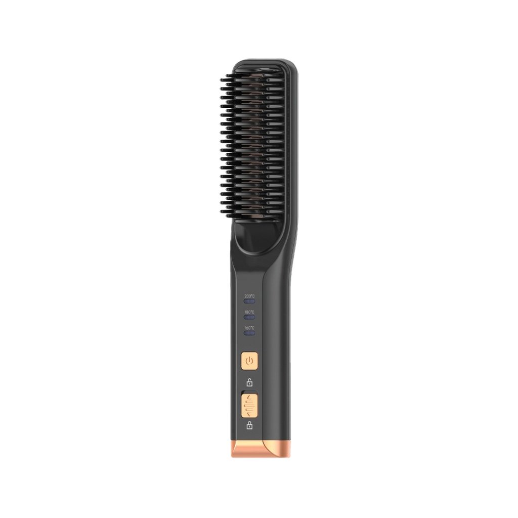 GREEN LION CORDLESS BEARD & HAIR STRAIGHTENER BLACK GNCOHAIRCMBK