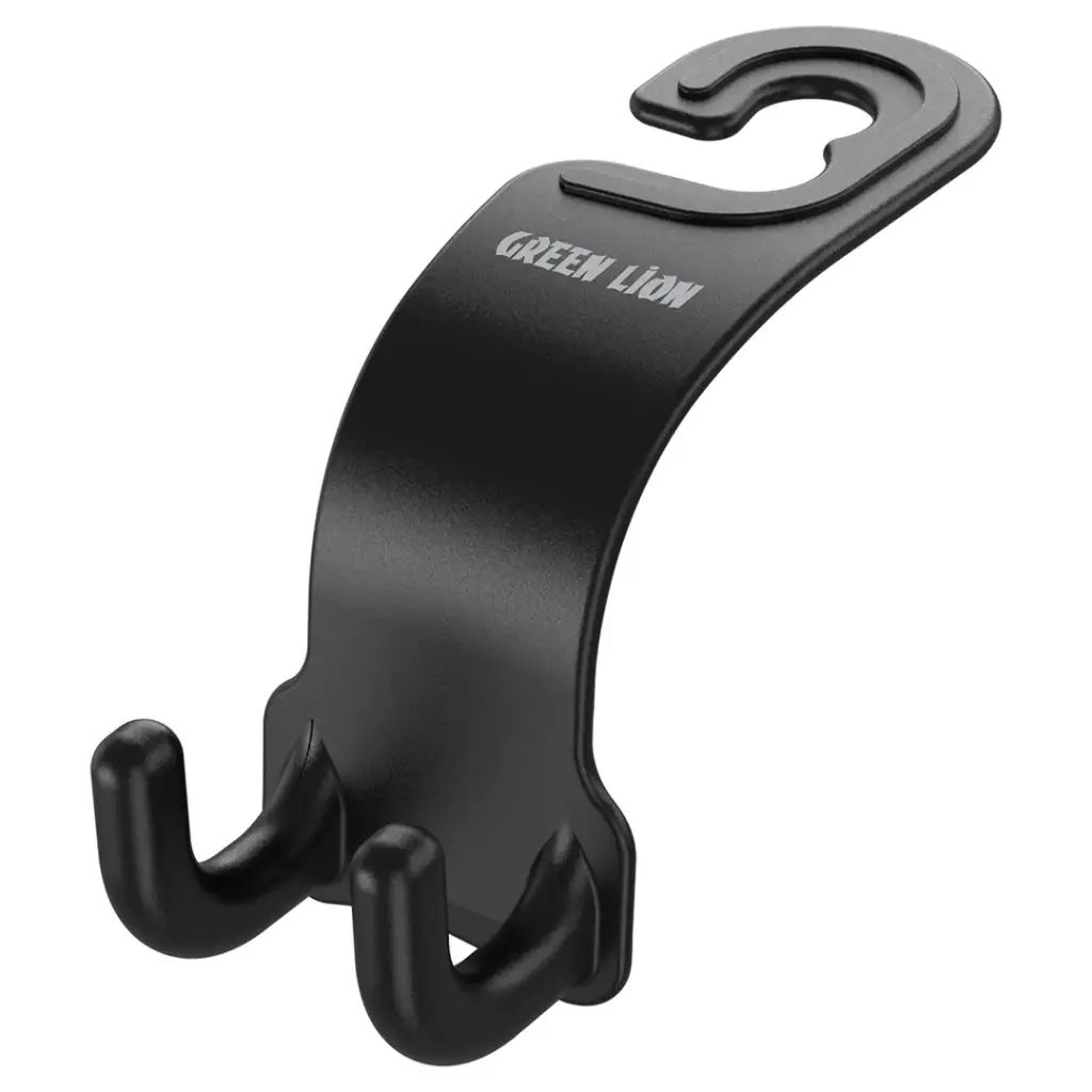 GREEN LION CAR HEADREST DUAL HOOK ORGANIZER BLACK GNCRHDORGBK