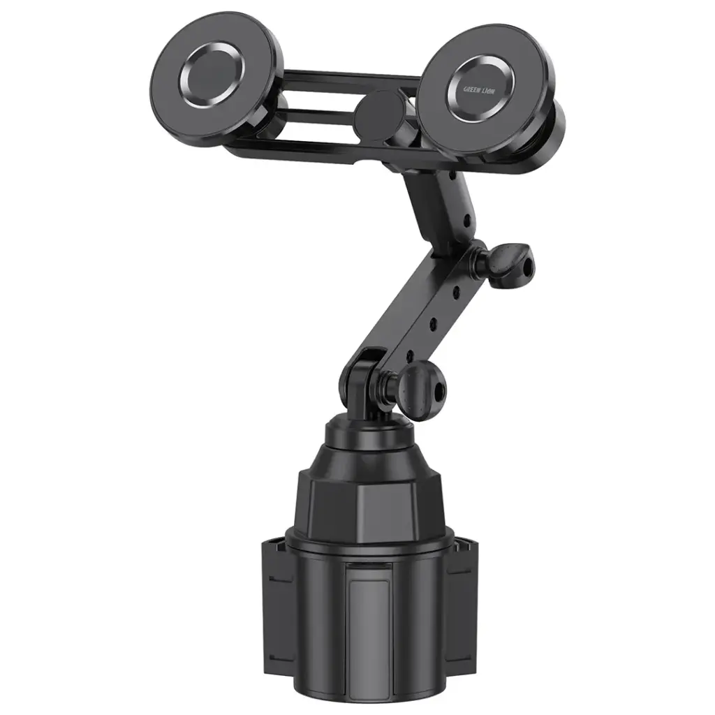 GREEN LION DUO MAGFLEX 2.6 INCH TO 3.9 INCH CUP HOLDER MOUNT BLACK GNDUOMGCRPHBK
