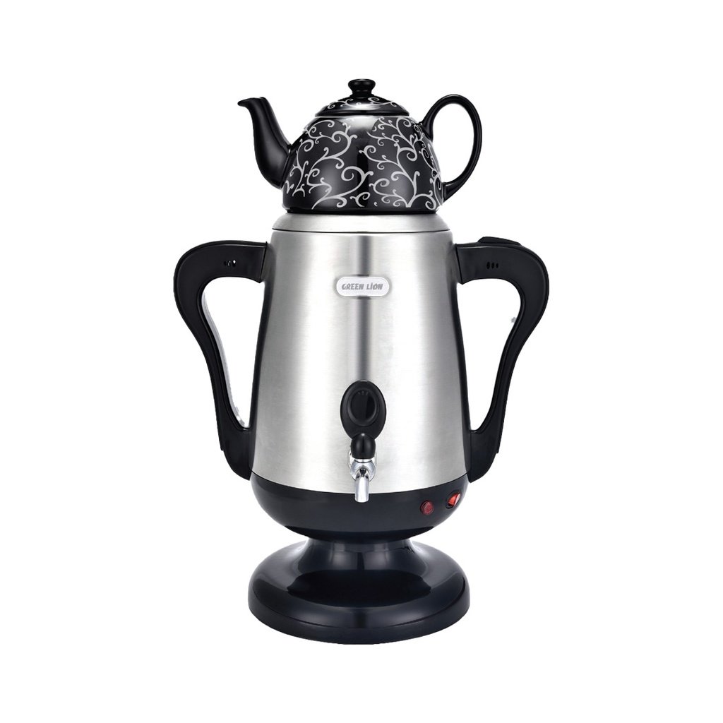 Green Lion Electric Samovar - Silver, Elegant Design, Efficient Heating
