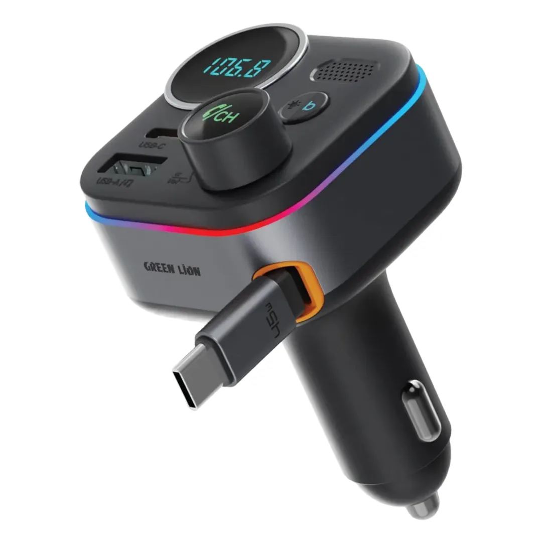 GREEN LION GFM-2 CAR FM TRANSMITTER 72W BLACK GNFM2TRNSMBK