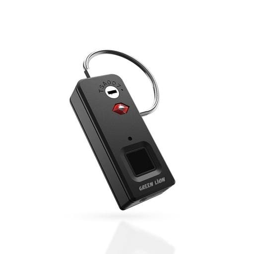 GREEN LION MINI FINGERPRINT PADLOCK BLACK GNFPPDLKBK