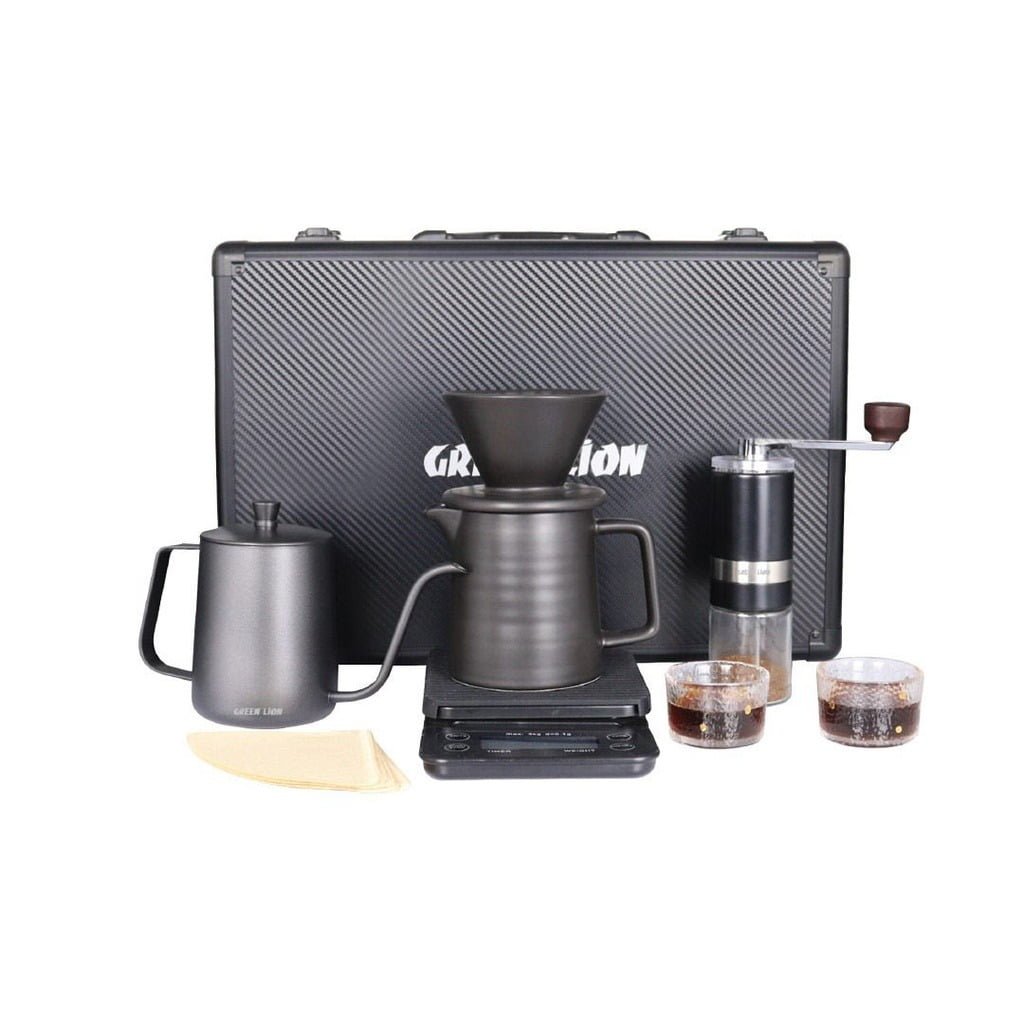 GREEN LION G 80 PLUS COFFE MAKER KETTLE SET BLACK GNG80PCOFFSTBK