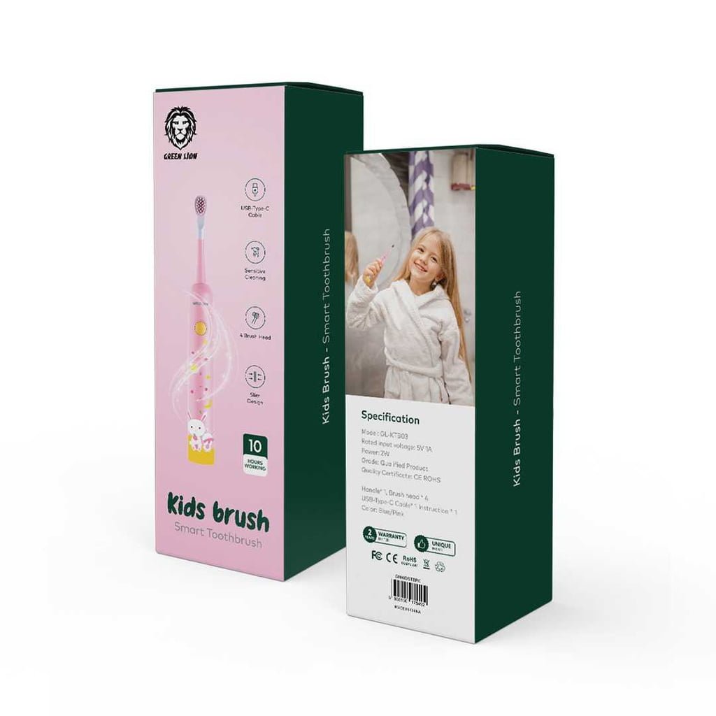 GREEN LION KIDS BRUSH 2W PINK GNKIDSTBPK