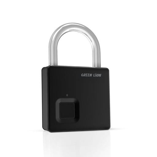 GREEN LION FINGERPRINT PADLOCK BLACK GNMINIFPPDLKBK